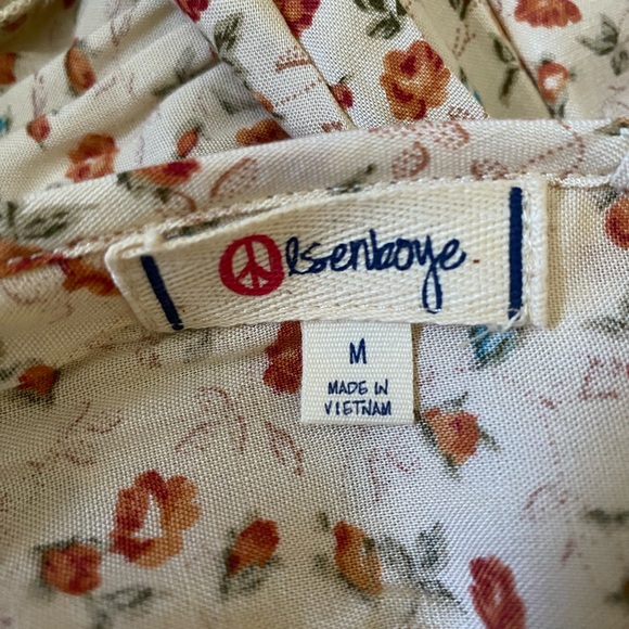 OLSENBOYE Ditsy rose print ruffles detail cottage women dress, M - Picture 9 of 13